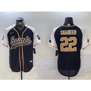 Nike Saints 22 Rashid Shaheed Black Gold Vapor Baseball Limited Men Jersey