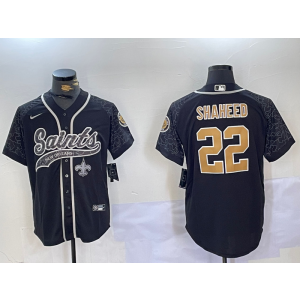 Nike Saints 22 Rashid Shaheed Black Reflective Vapor Baseball Limited Men Jersey