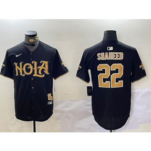Nike Saints 22 Rashid Shaheed Black Vapor Nola Baseball Limited Men Jersey