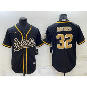 Nike Saints 32 Tyrann Mathieu Black Vapor Baseball Limited Men Jersey