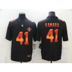 Nike Saints 41 Alvin Kamara 2020 Black Fashion Limited Men Jersey