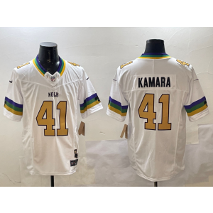 Nike Saints 41 Alvin Kamara White F.U.S.E. Vapor Limited Men Jersey