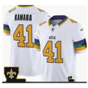 Nike Saints 41 Alvin Kamara White F.U.S.E. Vapor Limited Men Jersey