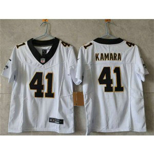 Nike Saints 41 Alvin Kamara White F.U.S.E. Vapor Limited Women Jersey(Run Small)