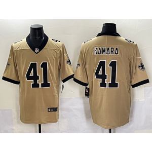 Nike Saints 41 Kamara New Gold Vapor Limited Men Jersey