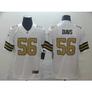 Nike Saints 56 DeMario Davis White Color Rush Limited Men Jersey