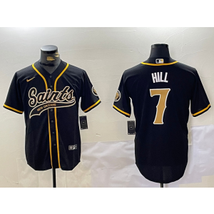Nike Saints 7 Hill Black Vapor Baseball Limited Men Jersey