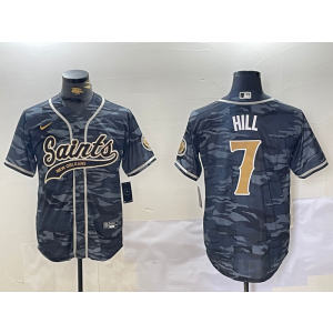 Nike Saints 7 Taysom Hill Black Camo Vapor Baseball Limited Men Jersey