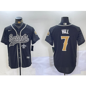 Nike Saints 7 Taysom Hill Black Reflective Vapor Baseball Limited Men Jersey