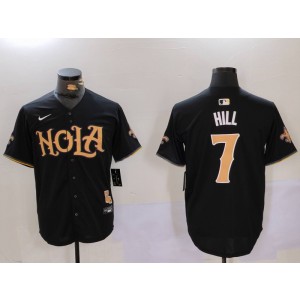 Nike Saints 7 Taysom Hill Black Vapor Nola Baseball Limited Men Jersey