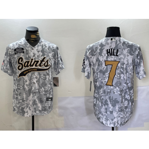 Nike Saints 7 Taysom Hill Camo Vapor Baseball Limited Men Jersey