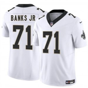 Nike Saints 71 Kelvin Banks Jr White 2025 Draft F.U.S.E. Vapor Limited Men Jersey