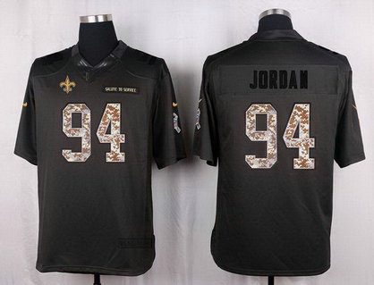 Nike Saints 94 Cameron Jordan Anthracite Salute To Service Limited Men's Jersey