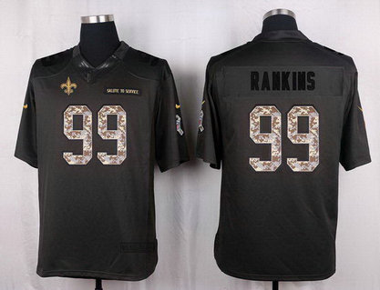 Nike Saints 99 Sheldon Rankins Anthracite Salute To Service Limited Men's Jersey