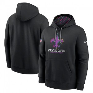 Nike Saints Black 2024 Crucial Catch Club Pullover Hoodie