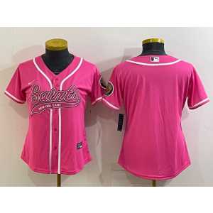 Nike Saints Blank Pink Vapor Baseball Limited Women Jersey