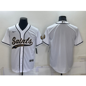 Nike Saints Blank White Vapor Baseball Limited Men Jersey
