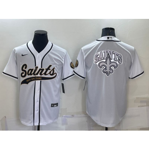 Nike Saints Blank White Vapor Baseball Logo Limited Men Jersey
