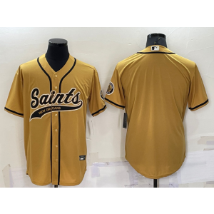 Nike Saints Blank Yellow Vapor Baseball Limited Men Jersey
