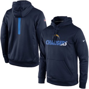 Nike San Diego Chargers Navy Sideline Fleece Therma-Fit Hoodie