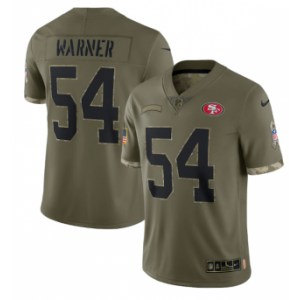 Nike San Francisco 49ers 54 Fred Warner Olive 2022 Salute To Service Limited Men Jersey