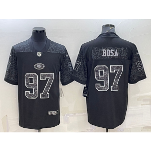 Nike San Francisco 49ers 97 Nick Bosa Black Reflective Vapor Limited Men Jersey