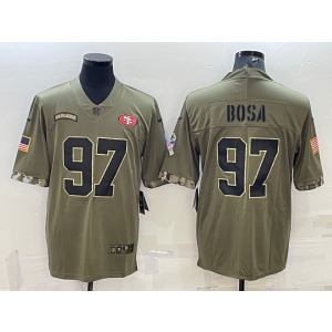 Nike San Francisco 49ers 97 Nick Bosa Olive 2022 Salute To Service Limited Men Jersey