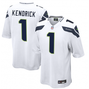 Nike Seahawks 1 Derion Kendrick White Vapor Limited Men Jersey
