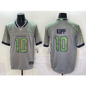 Nike Seahawks 10 Cooper Kupp Grey 2025 Rivalries F.U.S.E. Vapor Limited Men Jersey
