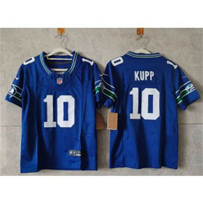 Nike Seahawks 10 Cooper Kupp Royal F.U.S.E. Vapor Limited Women Jersey(Run Small)
