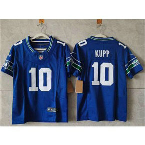 Nike Seahawks 10 Cooper Kupp Royal Throwback F.U.S.E. Vapor Limited Youth Jersey