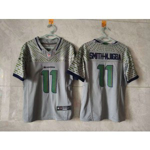 Nike Seahawks 11 Jaxon Smith-Njigba Grey Rivalries F.U.S.E. Vapor Limited Youth Jersey