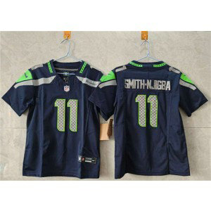 Nike Seahawks 11 Jaxon Smith-Njigba Navy F.U.S.E. Vapor Limited Women Jersey(Run Small)