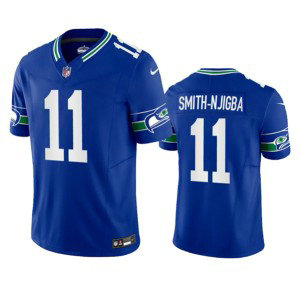 Nike Seahawks 11 Jaxon Smith-Njigba Royal 2023 F.U.S.E. Vapor Limited Throwback Men Jersey
