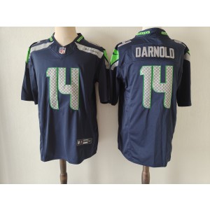 Nike Seahawks 14 D.K. Metcalf Blue F.U.S.E. Vapor Limited Men Jersey