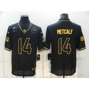 Nike Seahawks 14 DK Metcalf 2020 Black Salute To Service Limited Men Jersey
