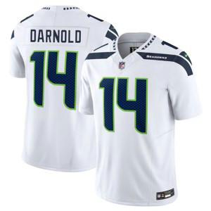 Nike Seahawks 14 Sam Darnold White F.U.S.E. Vapor Limited Men Jersey
