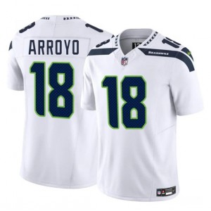 Nike Seahawks 18 Elijah Arroyo White 2025 Draft F.U.S.E. Vapor Limited Men Jersey
