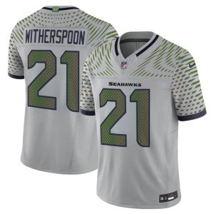 Nike Seahawks 21 Devon Witherspoon Gray 2025 Rivalries F.U.S.E. Vapor Limited Men Jersey