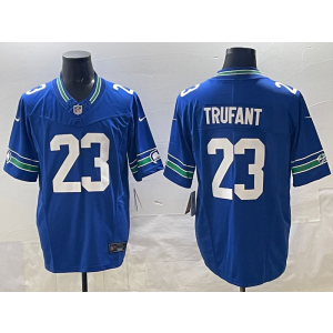 Nike Seahawks 23 Trufant Blue F.U.S.E. Vapor Limited Men Jersey