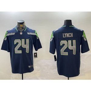 Nike Seahawks 24 Marshawn Lynch Blue Vapor Limited Men Jersey