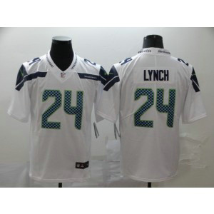 Nike Seahawks 24 Marshawn Lynch White Vapor Untouchable Limited Men Jersey
