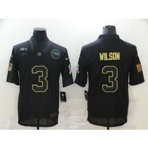 Nike Seahawks 3 Russell Wilson 2020 Black Salute To Service Limited Men Jersey