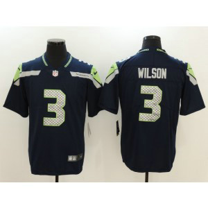 Nike Seahawks 3 Russell Wilson Navy Vapor Untouchable Limited Men Jersey