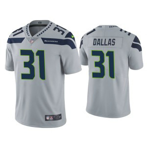 Nike Seahawks 31 Deejay Dallas Grey Vapor Untouchable Limited Men Jersey