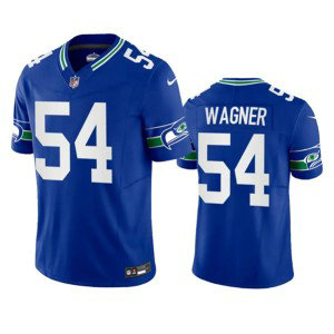 Nike Seahawks 54 Bobby Wagner Royal 2023 F.U.S.E. Vapor Limited Throwback Men Jersey