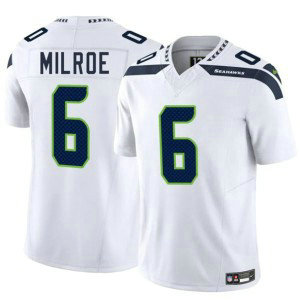 Nike Seahawks 6 Jalen Milroe White 2025 Draft F.U.S.E. Vapor Limited Men Jersey