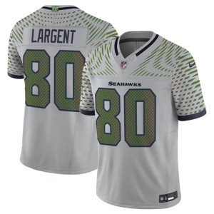 Nike Seahawks 80 Steve Largent Gray 2025 Rivalries F.U.S.E. Vapor Limited Men Jersey