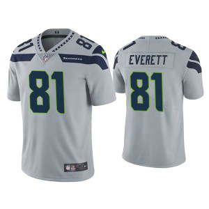 Nike Seahawks 81 Gerald Everett Gray Vapor Untouchable Limited Men Jersey