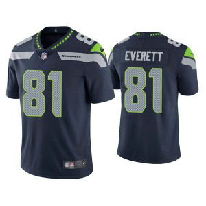 Nike Seahawks 81 Gerald Everett Navy Vapor Untouchable Limited Men Jersey